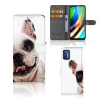 Motorola Moto G9 Plus | Telefoonhoesje | Met pasjeshouder | Franse Bulldog