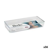 Multi-Functionele Organiser Berilo Transparant Plastic 15,5 x 5,5 x 34,5 cm 34,5 x 5,5 x 15,5 cm Multifunctioneel (36 Stuks)