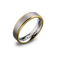 Boccia 0134-05 Ring Titanium zilver-en goudkleurig 6 mm Maat 50