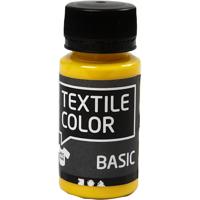 Creativ Company Textile color semi-dekkende textielverf - primair geel, 50ml