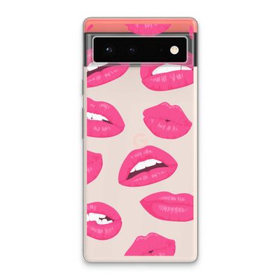 Bite my lip: Google Pixel 6 Transparant Hoesje