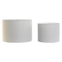 Lampenkap Home ESPRIT Beige Linnen Metaal 40 x 40 x 28 cm (2 Stuks)