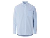 esmara Men Heren overhemd (Blauw/wit, S)