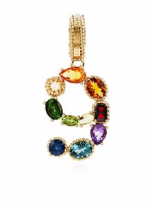 Dolce & Gabbana pendentif Number 9 en or 18ct orné de pierres