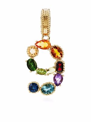 Dolce & Gabbana pendentif Charm 9 Lettering en or 18ct serti de pierres