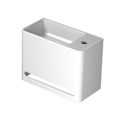 INK Fontein Hangar Polystone Inclusief Kraangat Rechts Glans Wit 40x22x30 cm