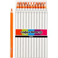 Creativ Company Driehoekige jumbo kleurpotloden - oranje, 12st.