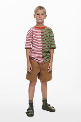 Tweekleurig gestreept T-shirt - MATERIAL FINISHES - 11/12