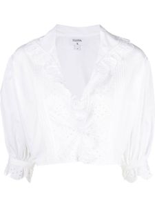 Filippa K blouse crop à broderies - Blanc