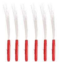 Set van 6x stuks fiber LED licht stick rood - thumbnail