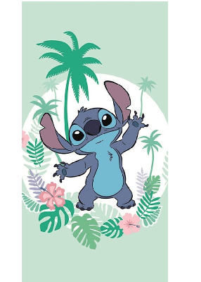 Stitch strandlaken groen 70 x 140 cm Katoen Stitch strandlaken groen 70 x 140 cm Katoen