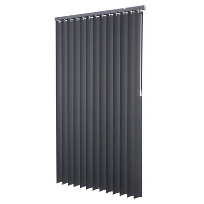 Intensions Lamel 150x260x9cm lamellen 8.9cm PVC met kunststof raamwerk Donkergrijs 1187543