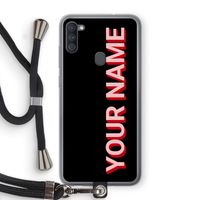 Namecase: Samsung Galaxy A11 Transparant Hoesje met koord