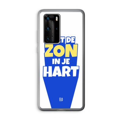 Laat de zon in je hart: Huawei P40 Pro Transparant Hoesje
