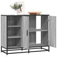 Dressoir 92x35x76 cm bewerkt hout grijs sonoma eikenkleurig