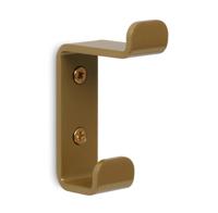 LIROdesign kapstokhaak dubbel goud - per stuk