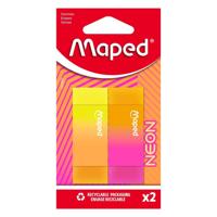 Gum maped neon set 2 stuks assorti