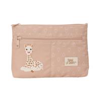 Pennenetui met 2 vakken Sophie la Girafe Beige 23 x 16 x 3 cm