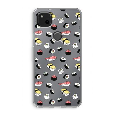 Sushi time: Google Pixel 4a Transparant Hoesje