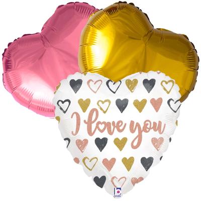Ballonboeket i love you rose goud!