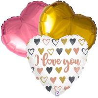 Ballonboeket i love you rose goud!