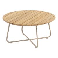 4SO Verdi koffietafel teak 73 cm rond frame latte
