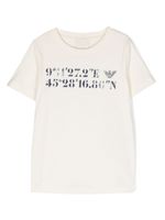 Emporio Armani Kids t-shirt en coton à imprimé graphique - Tons neutres