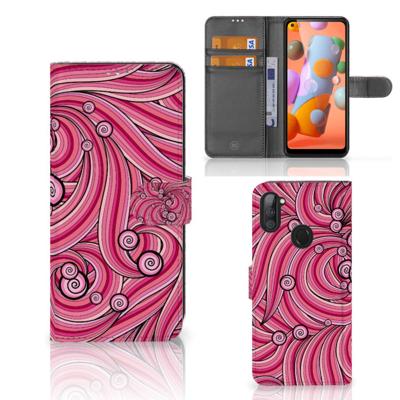 Samsung Galaxy M11 | A11 Hoesje Swirl Pink Samsung Galaxy M11 | A11 Hoesje Swirl Pink