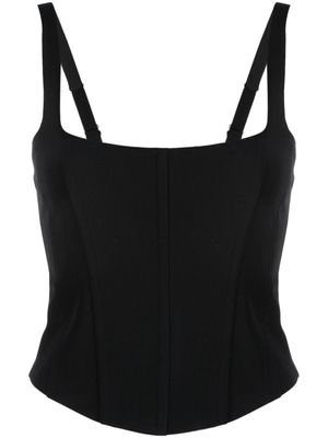 Patrizia Pepe haut bustier à détail de mouche - Noir