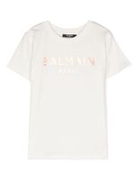 Balmain Kids t-shirt en coton à logo imprimé - Blanc - thumbnail