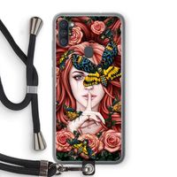 Lady Moth: Samsung Galaxy A11 Transparant Hoesje met koord