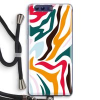 Colored Zebra: Honor 9 Transparant Hoesje met koord