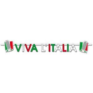 Letterslinger Italië - 170 x 15 cm - papier/karton - brandvertragend - Italiaans versiering