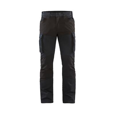 Blåkläder Service werkbroek denim stretch 14571147 | Marineblauw/Zwart | Maat 56 - 7330509728000