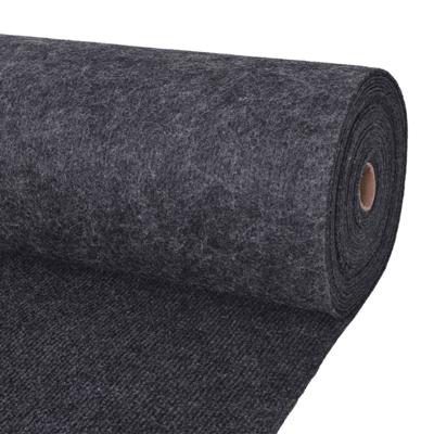 Tapijt 1,2x20 m ribstof antracietkleurig