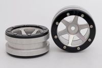 Metsafil Beadlock Wheels PT-Slingshot Zilver / Zwart 1.9 (2st)