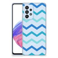 Samsung Galaxy A53 5G | TPU bumper | Zigzag Blauw