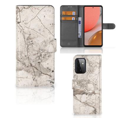 Samsung Galaxy A72 | Bookcase | Marmer Beige