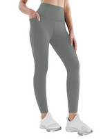 Pockets Plain Tight High Elasticity Casual Legging