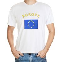 Wit t-shirt Europa heren 2XL  -