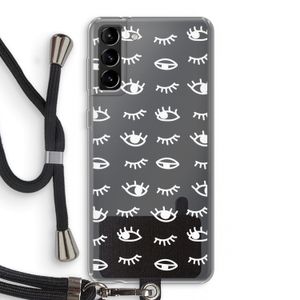 Eye pattern #3: Samsung Galaxy S21 Plus Transparant Hoesje met koord