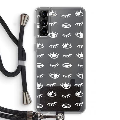 Eye pattern #3: Samsung Galaxy S21 Plus Transparant Hoesje met koord
