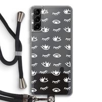 Eye pattern #3: Samsung Galaxy S21 Plus Transparant Hoesje met koord Eye pattern #3: Samsung Galaxy S21 Plus Transparant Hoesje met koord