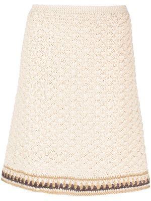 Tory Burch jupe en maille à taille haute - Tons neutres