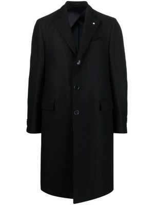 Lardini manteau en laine à simple boutonnage - Noir
