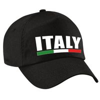 Italy supporter pet / cap Italie zwart volwassenen Italy supporter pet / cap Italie zwart volwassenen