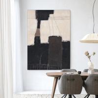 Urban Cotton Wandkleed 'Abstract 2' 80 x 110cm in Frame - black