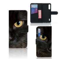 Xiaomi Mi A3 Telefoonhoesje met Pasjes Zwarte Kat - thumbnail