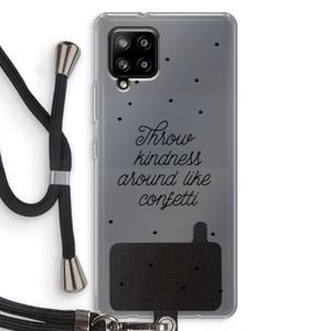 Confetti: Samsung Galaxy A42 5G Transparant Hoesje met koord