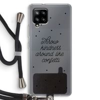 Confetti: Samsung Galaxy A42 5G Transparant Hoesje met koord